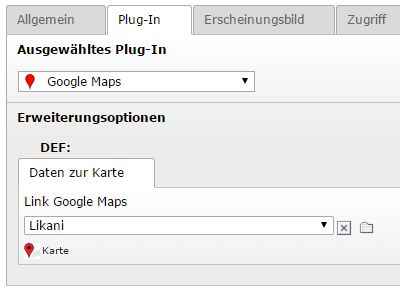 Google Maps Einbindung TYPO3 Extension als Plugin ✔ Typoscript ✔ Extbase und Fluid ✔ Plugin Backend Einbindung ✔ HTML Element Datenbank ✔ Flexforms