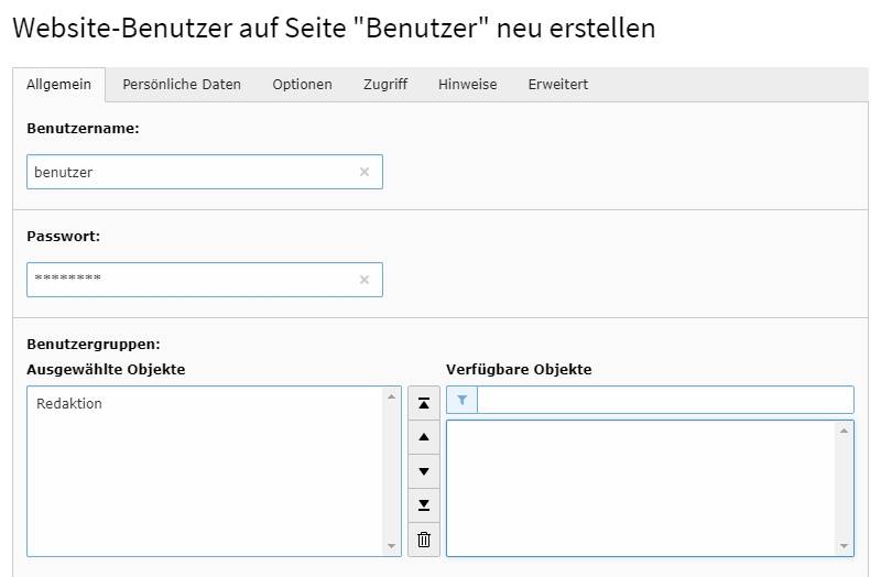 Benutzer zu Benutzergruppe zuordnen ✔ Frontend Login in TYPO3 einrichten ✔ Bereiche mit Passwort schützen ✔ Seiten und Inhaltselemente für Benutzergruppen und Benutzer konfigurieren